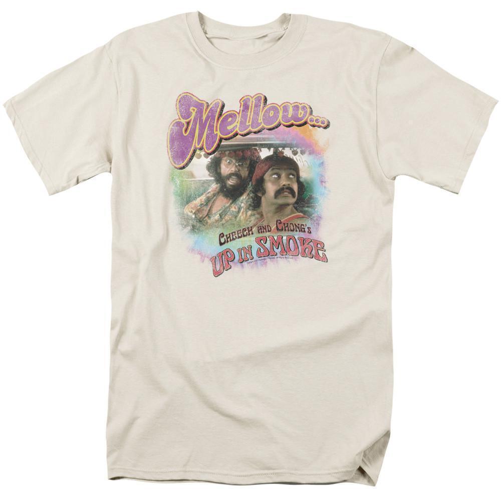 Cheech And Chong Up In Smoke Mellow Ss Adult 181 T Shirt Cream
